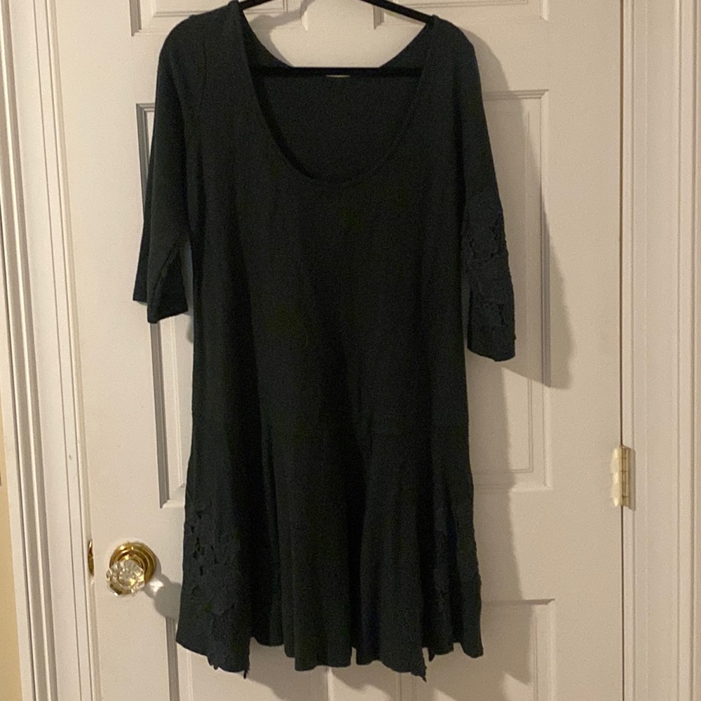 Hunter green dress from Anthropologie